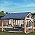 Gardenbee 13' x 15' Wood Gazebo Outdoor Gazebo Cedar Wood Framed Gazebo with Slope-Design Hardtop Roof for Garden, Patio, Lawns, Parties