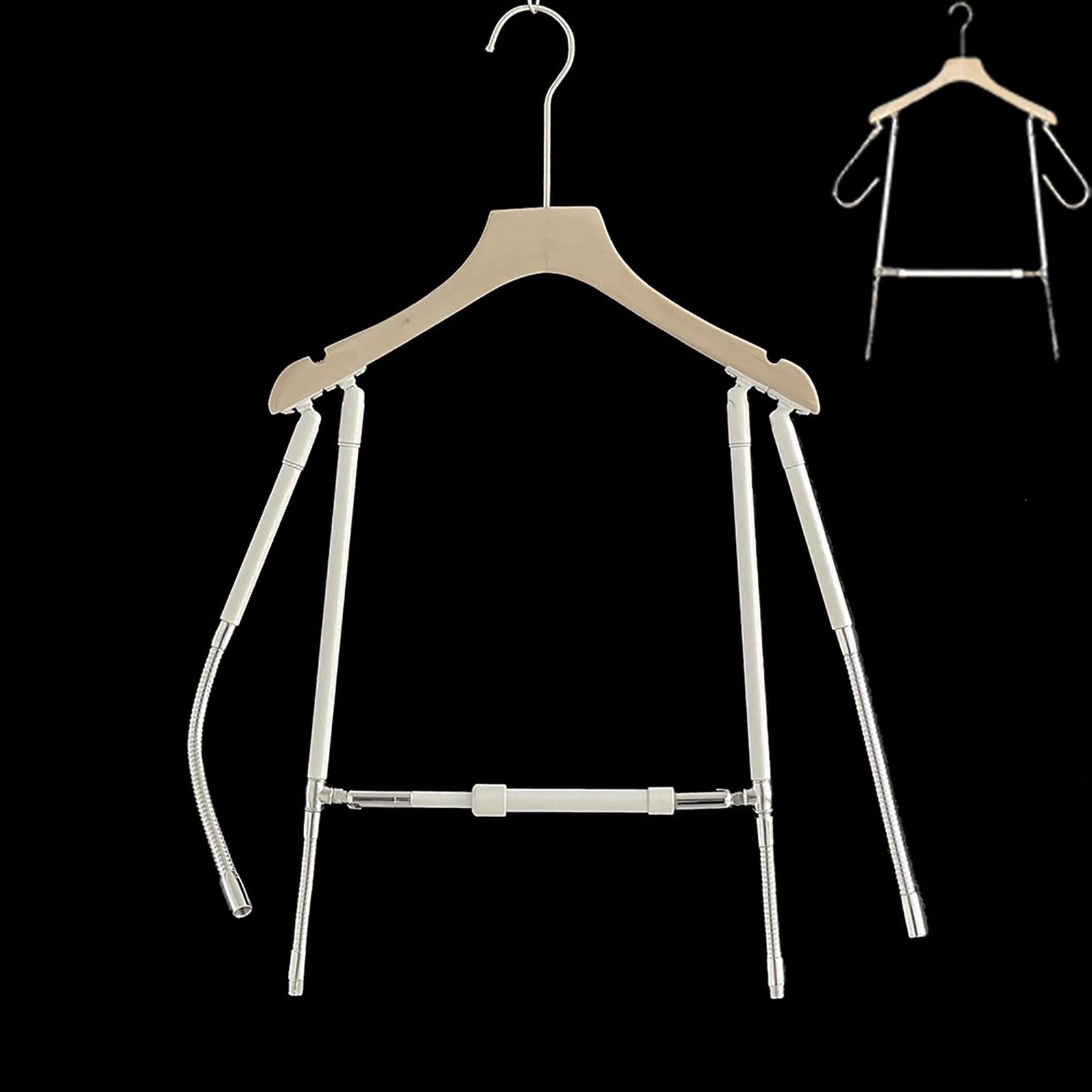 HCZKIUJY Mannequin Clothing Swing Top Hanger Wall Mount, Telescopic Adjustable Hanger for Photoshoot, Mannequin Hanger Stand for Boutique Display Clothing