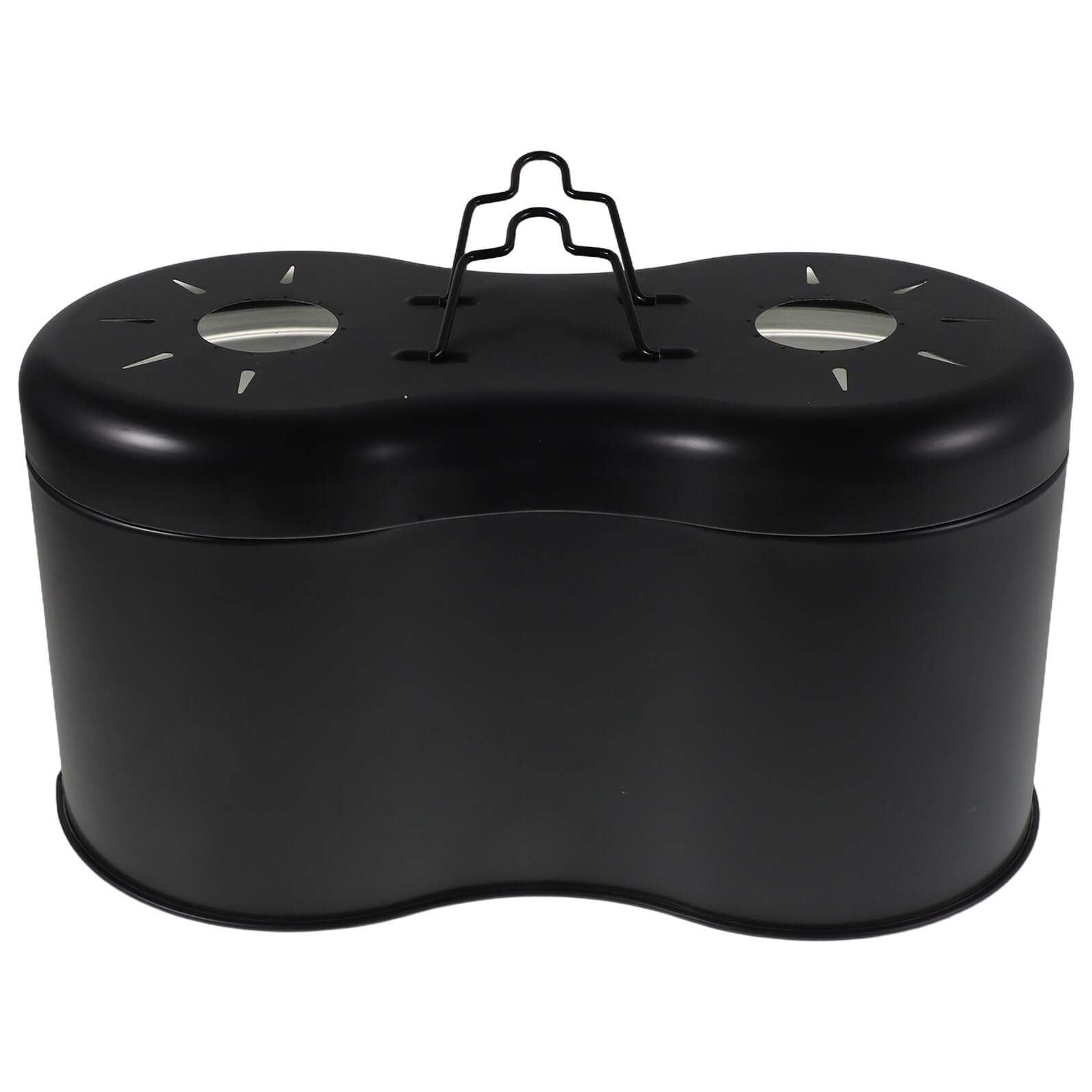 BESTonZON Lampada Riscaldante Doppia in Alluminio Nero per Rettili e Tartarughe con Design Sospeso Flessibile per Habitat in Terrario di Vetro