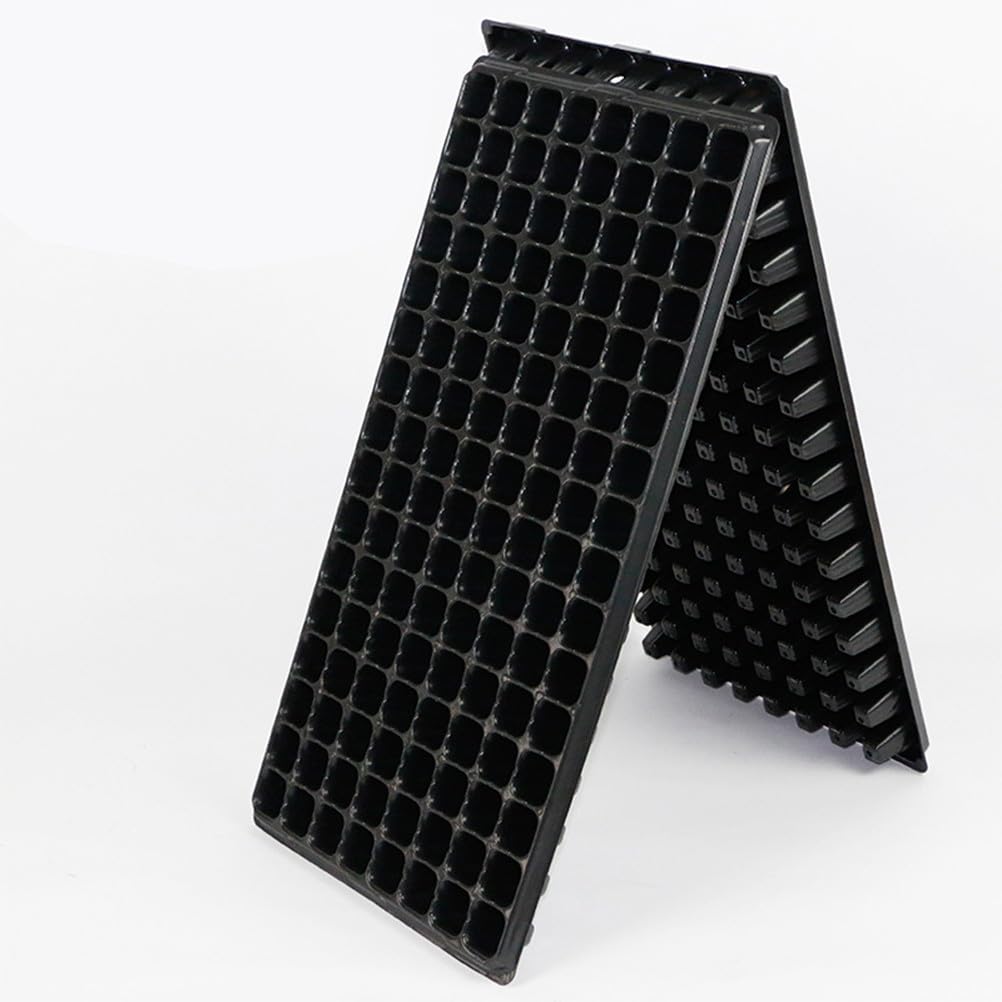 IMIKEYA Lot de 10 Plateaux de Germination réutilisables - 128 alvéoles - Plateaux de Culture pour semis en Serre d'intérieur, 110 g