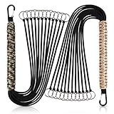 2 Pack Duck Carrier Lanyard Dove Hunting Gear with 12 Drops Slip Ring, Duck Strap Shooting Accessories Belt, Metal Loop Goose & Hanger Strap, Waterfowl Tote, Dove Bird Carrier Lanyard, Camo Paracord