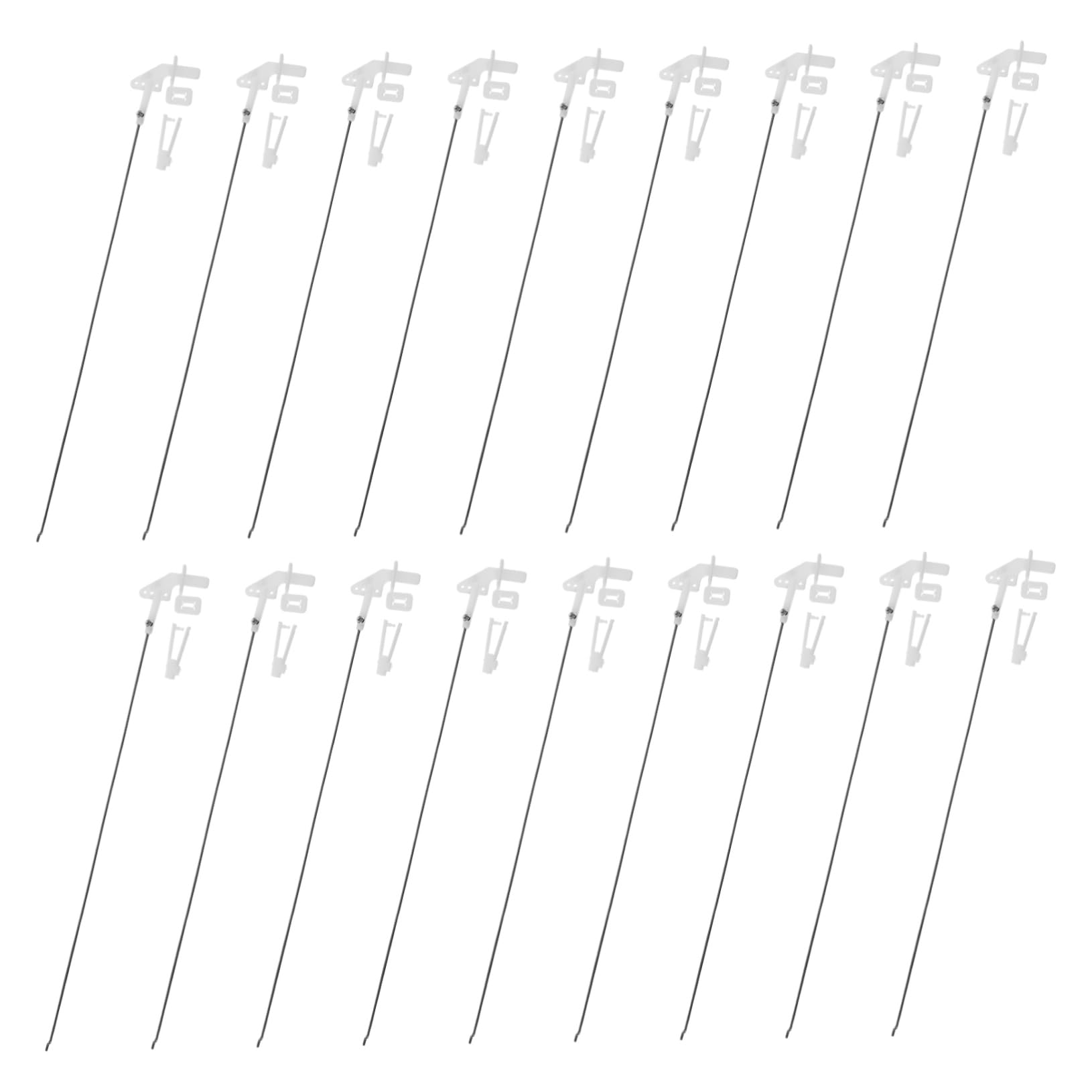 Hohopeti DIY Model Airplane Parts 20 Sets Metal Push Rod Connector Linkage Stopper for Rudder Machine