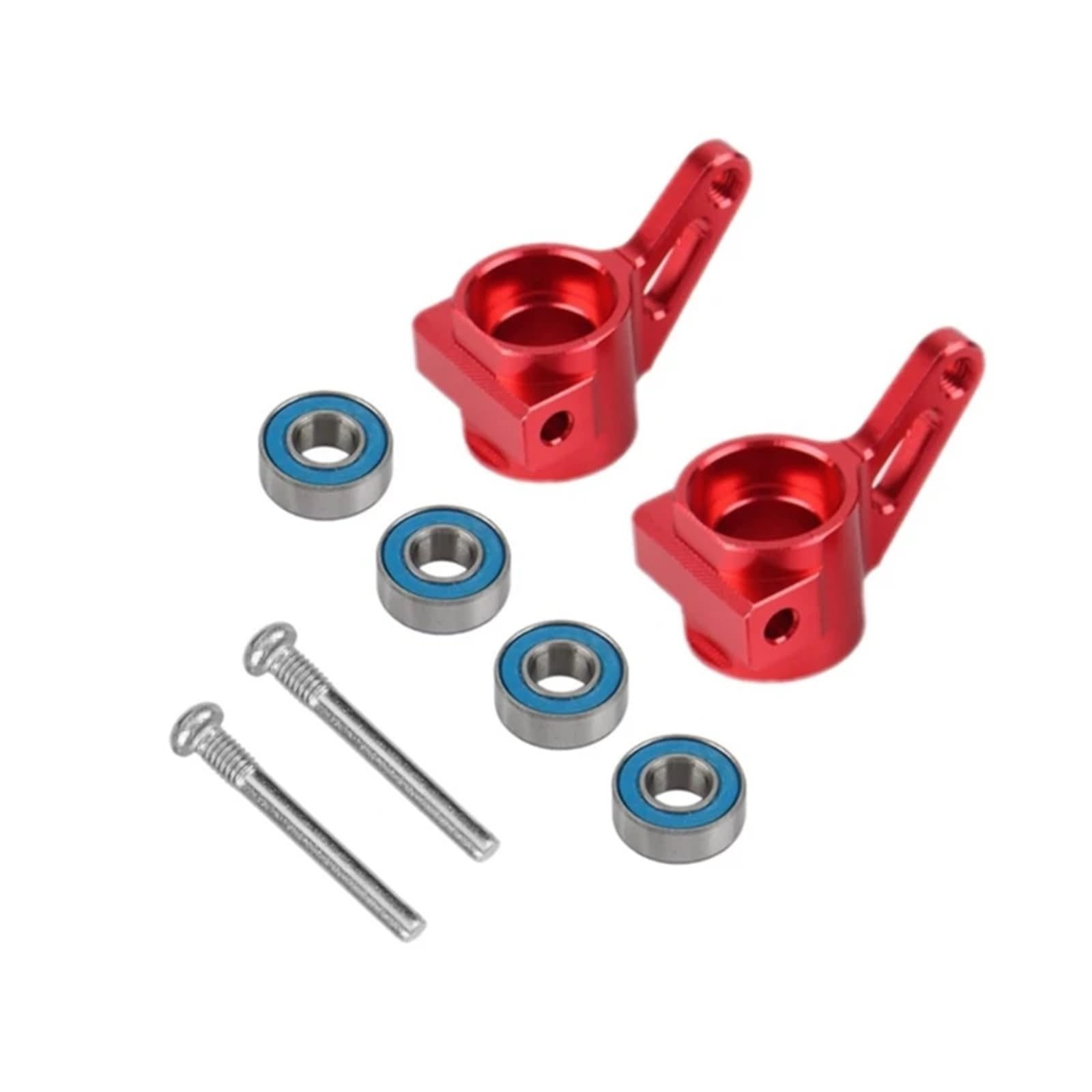 RC Accesorios para Traxxas para Slash para Stampede para Rustler 1/10 1 Juego De Bloque Ruedas Delanteras Metal Dirección Trasera Kit Soporte Eje RC