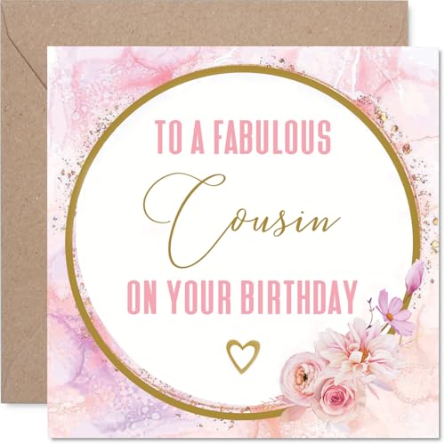 Carte d'anniversaire touchante pour cousin, Célèbre ton fabuleuse cousin