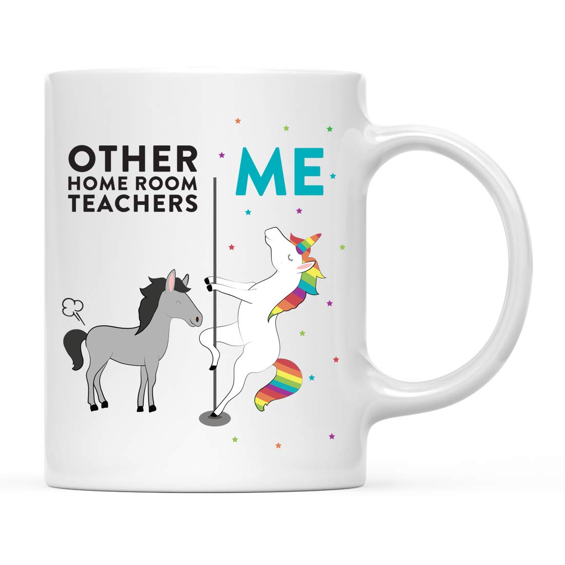 Andaz Press Funny Quirky 11oz. Ceramic Coffee Tea Mug Thank You Gift, Other Home Room Teachers Me, Horse Unicorn, 1-Pack, Birthday Christmas Gift Ideas Coworker Him Her, Gift Box