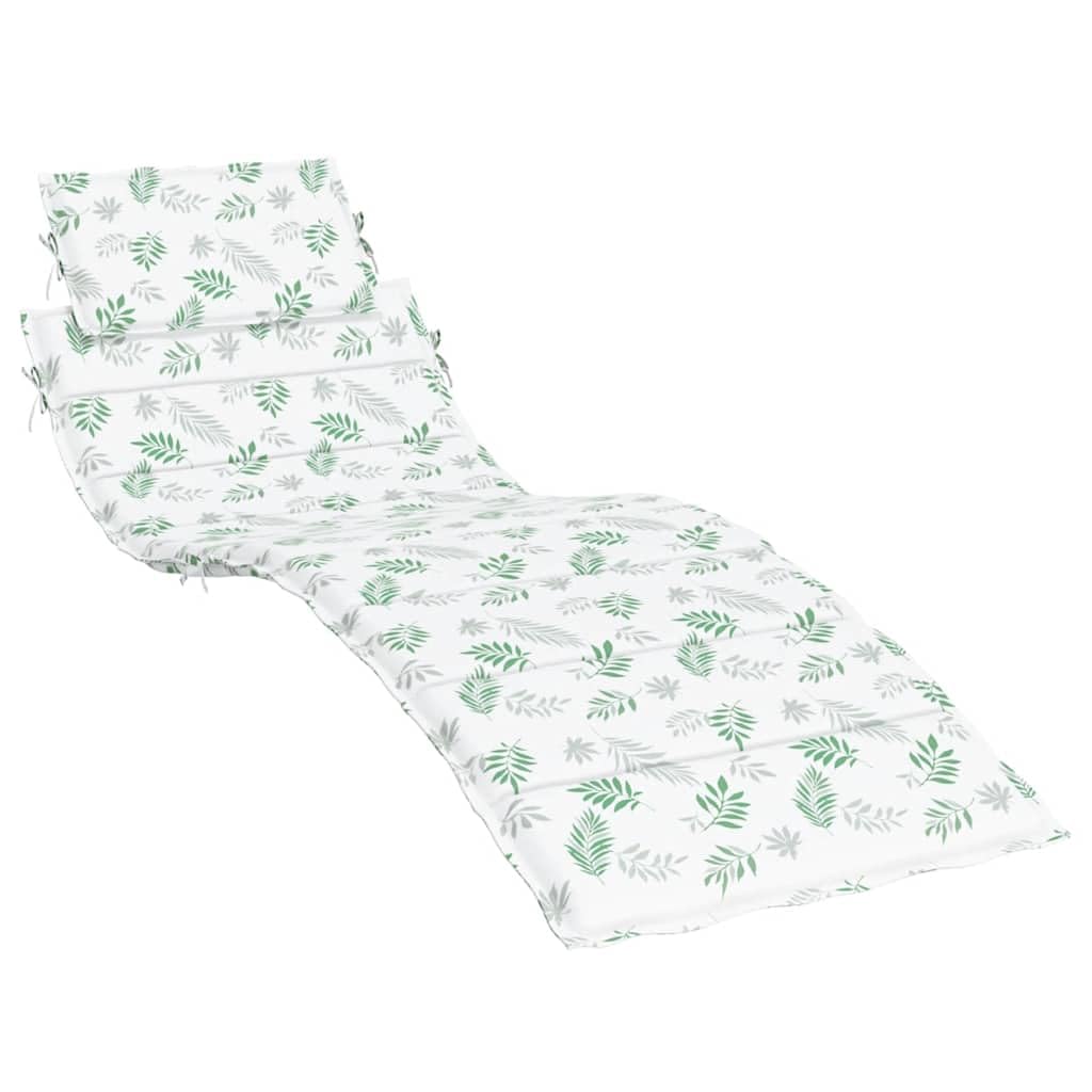 Cuscino per sdraio con motivo a foglie, 186 x 58 cm