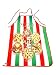 RICEVI 1 Grembiule 80x60cm PIZZE da Cucina con Laccetti,Stampa Divertente Addio al Nubilato Feste cene Ristorante trattoria + 1 Portachiavi Robb