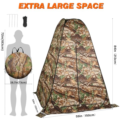 Anngrowy UPF50+ Tienda de Ducha Plegable de 7FT, Refugio Extra Grande para Privacidad miniatura 6