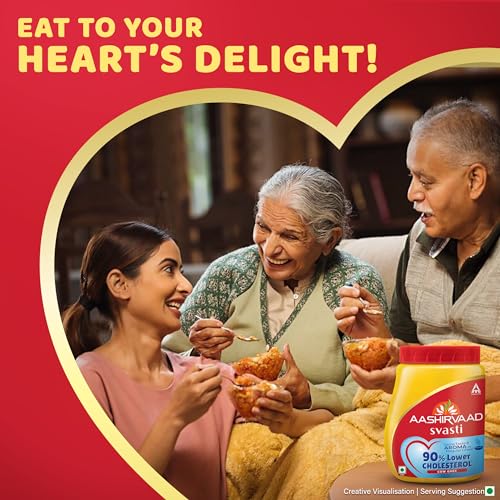 Image of Aashirvaad Svasti 90% Lower Cholesterol Ghee | Cow Ghee with Rich Aroma | Helps Manage Cholesterol - 500ml
