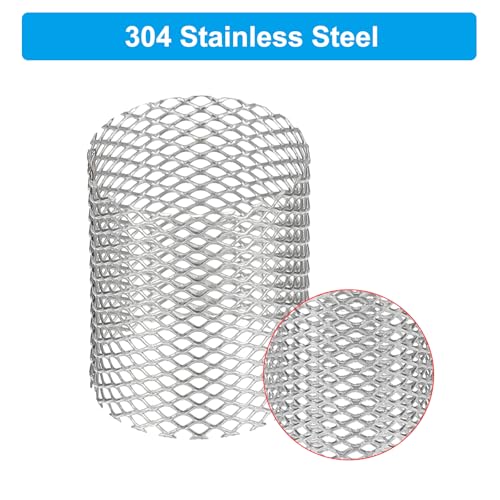Image of PATIKIL 4 Pcs 22mm OD Strainer Mesh, 25mm H Screen Y Shaped Strainer Filter Valve Mesh Screen 304 Stainless Steel Strainer Mesh for Debris Pump Water Oil Separation