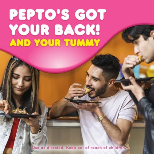 Image of Pepto Bismol Chews, Fast and Effective Digestive Relief from Nausea, Heartburn, Indigestion, Upset Stomach, Diarrhea, Berry Mint Flavor, 24 Count,(Pack of 6)