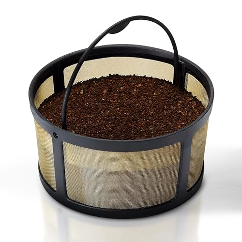 8-12 Cup Reusable Filter Basket With Mesh Bottom Fits Keurig K-Duo Essentials and K Duo Brewers Machine - Permanent Filter Replacement for Mr Coffee Gold Basket-Style Filters 1-Pack