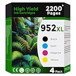 952XL Ink Cartridge Combo Pack Compatible for HP 952 XL HP952 HP952XL to Officejet Pro 8710 7740 8720 8702 8210 7720 8715 8730 8740 8216 8725 8200 Printers (Black Cyan Magenta Yellow 4-Pack)