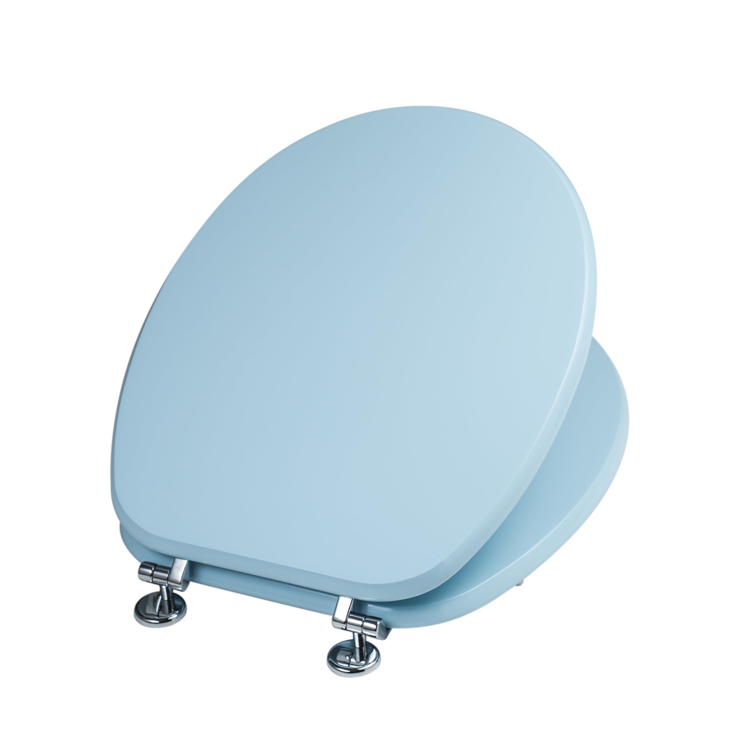 Kiamami Valentina - Cubierta de WC con compatibilidad universal en madera mdf azul claro