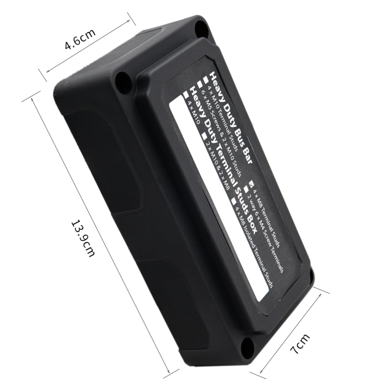 jojofuny 48v Heavy Duty Bus Bar Box for Car Boat Reinforced Easy Wiring Module Removable Design Black