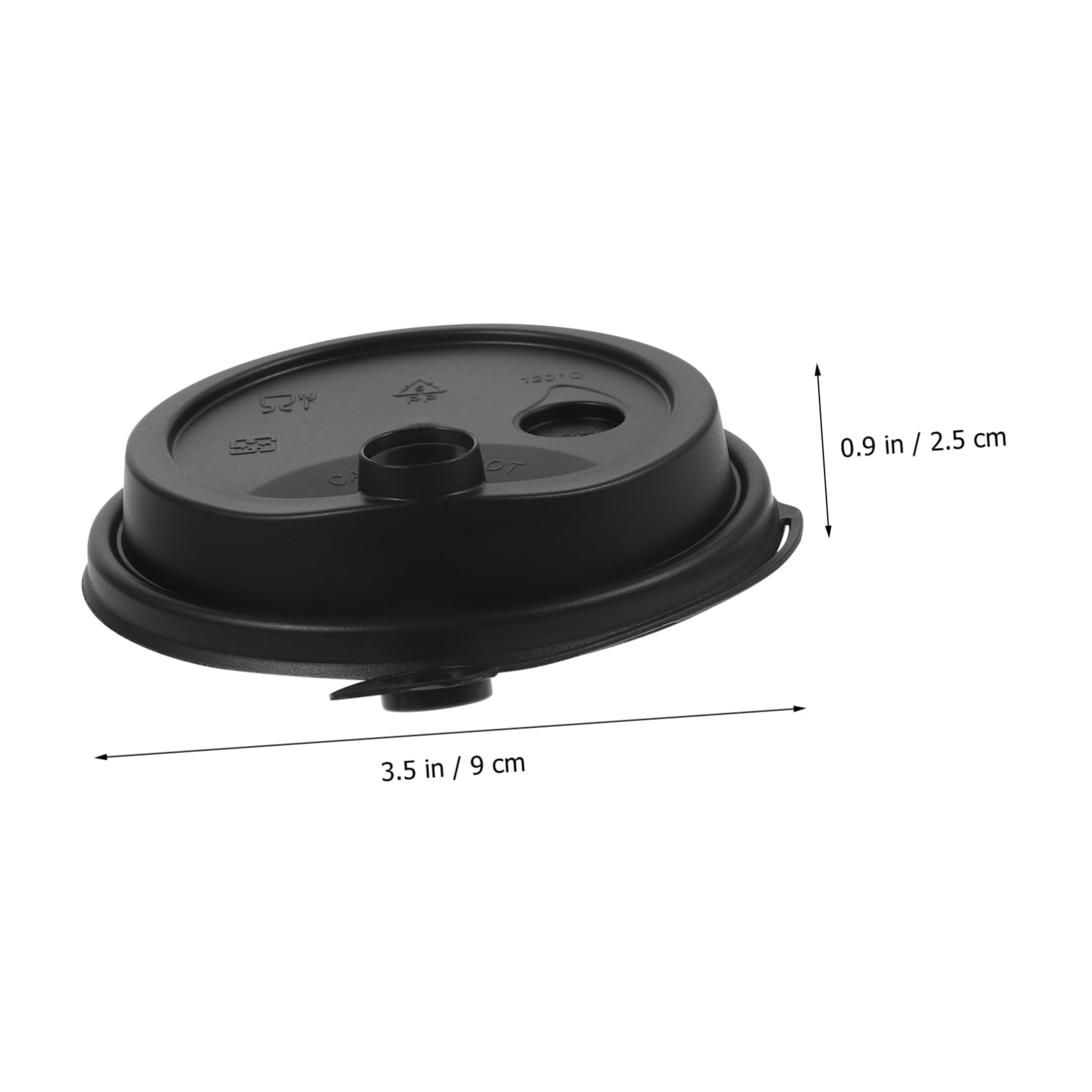 PartyKindom 100Pcs Leak Plastic Cup Lids for Beverage Cups Sealed Coffee Juice Covers for Home Kitchen Drinkware