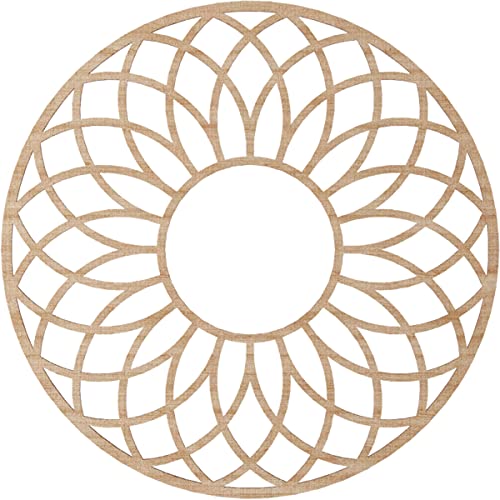 Image of Ekena Millwork 30 inchOD x 10 1 /4 inchID x 3 /8 inchT Cannes Wood Fretwork Pierced Ceiling Medallion, Alder