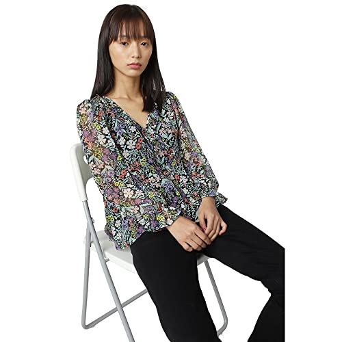 Image of ONLY Floral Printed Wrap Top
