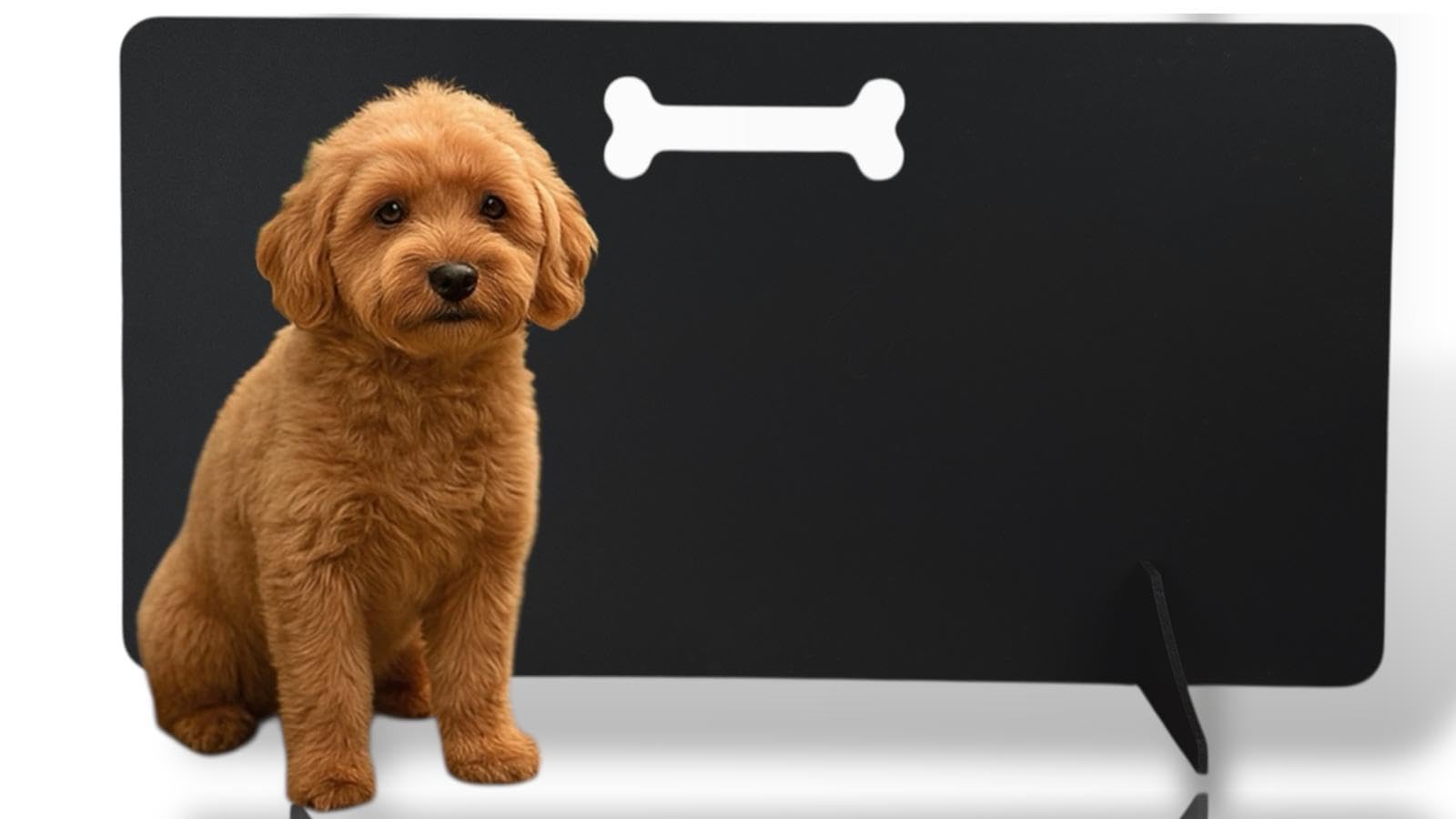 Wooden Black Stopper Barrier – Freestanding Dog Stopper for Stairs | Dog Barrier Gate | Portable Wooden Pet Stopper | Puppy Gate for Stairs Indoor | No Drilling Required (40cm (H) x 60cm (W))