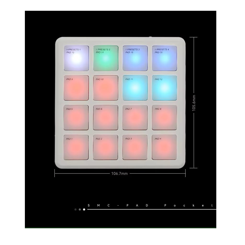 M-WAVE SMC Pad Pocket – Kompakter Bluetooth-MIDI-Controller für Beatmaker, Songwriter und Live-Setups