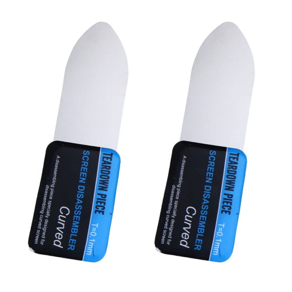 2 Pcs Curved Screen Spudger Ultra Thin Professional Opening Tool Flexible Stainless Steel Pry Blade for Mobile Phone Repair