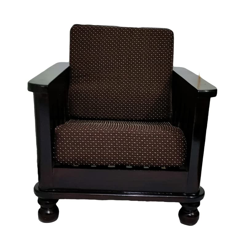 HomeValueHomeweaves Elegant&Trendy Sofa Zip Covers (For Sofa Cushions) Solid Patterned Beautiful Covers (Suitable For 3+1+1 Sofa Sets) Thick Fabric Zip Covers For Sofa Cushion Foams Model 5,Brown