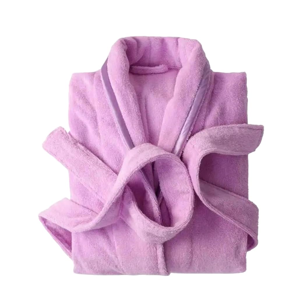 TIANQIHAO Women'S Cotton Terry Bathrobe Solid Towel Kimono Sleepwear Thicken Bridesmaid Robes,7-Large