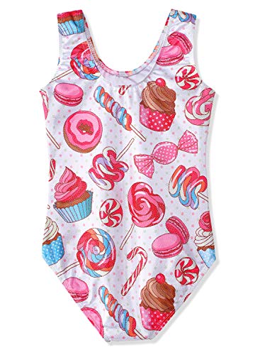 HOZIY Gymnastics Leotards for Girls Toddlers Kids Sleeveless Tumbling Outfits for Dance Print