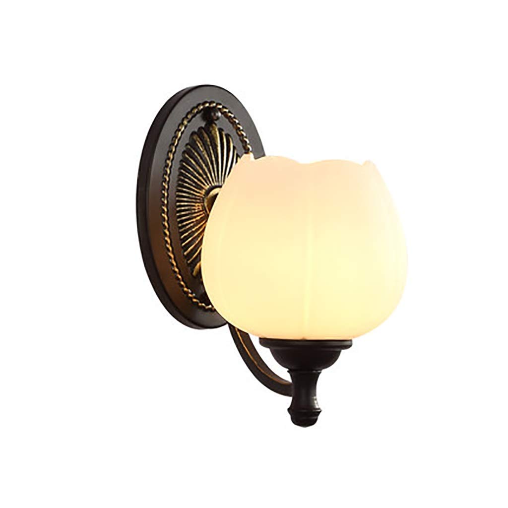 HynJGih Wall lamp Wrought Iron Bedroom Bedside lamp Nordic Living Room wall Creative Outdoor Aisle wall lamp(F)