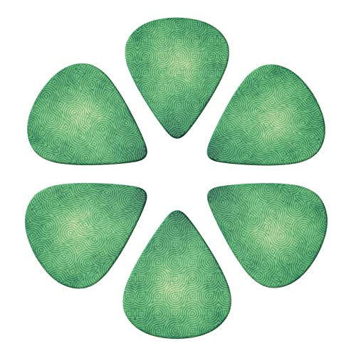 Green Curve Texture Lot de 6 médiators pour guitare acoustique, guitare électrique, basse, ukulélé – fin, moyen et épais - Les Beatles, Paul McCartney, John Lennon, RIngo Starr, George Harrison Green Curve Texture Lot de 6 médiators pour guitare acoustique, guitare électrique, basse, ukulélé – fin, moyen et épais – Image 4