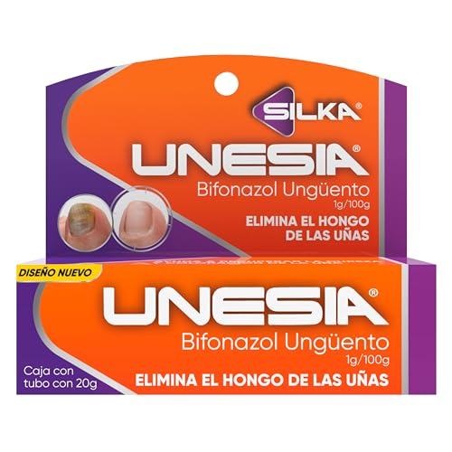 UNESIA - Ungüento Antimicótico. Acaba con el hongo de la uña y recupera su coloración aplicando el ungüento una vez al día todos los días, tubo con 20g