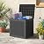 LHBGO Deck Box, 31 Gallon Resin Outdoor Storage Box, Waterproof and UV Resistant Lightweight Storage Deck Box for Garden Tools, Supplies