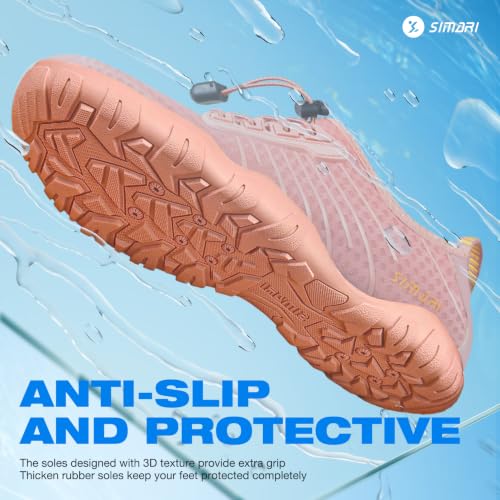 Image of SIMARI Water Shoes for Women Men - Barefoot Quick-Dry Aqua Socks | Lightweight Swim Shoes for Surfing, Swimming, Beach Sports, Kayaking, Diving | Non-Slip Design