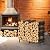 LIANTRAL Firewood Rack Indoor, 2.6ft Small Fire Wood Log Rack Stand for Fireplace Outdoor Firewood Storage Bracket Holder