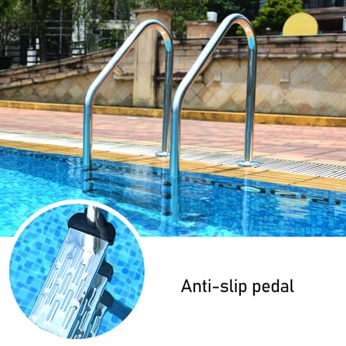 Escalera de piscina de acero inoxidable 4 peldaños miniatura 3
