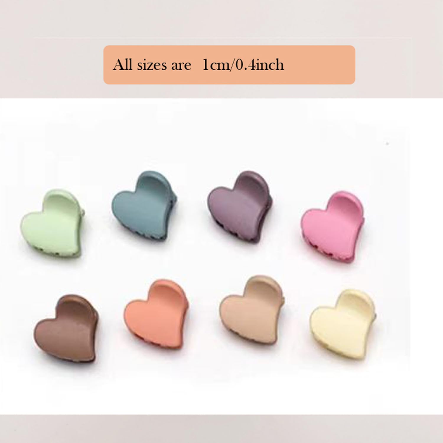 1 Can of 50 Colourful Love Shape Hair Clips, Anti-Slip Hair Accessories for Women Curly/Straight/Wavy Hair - Image 2