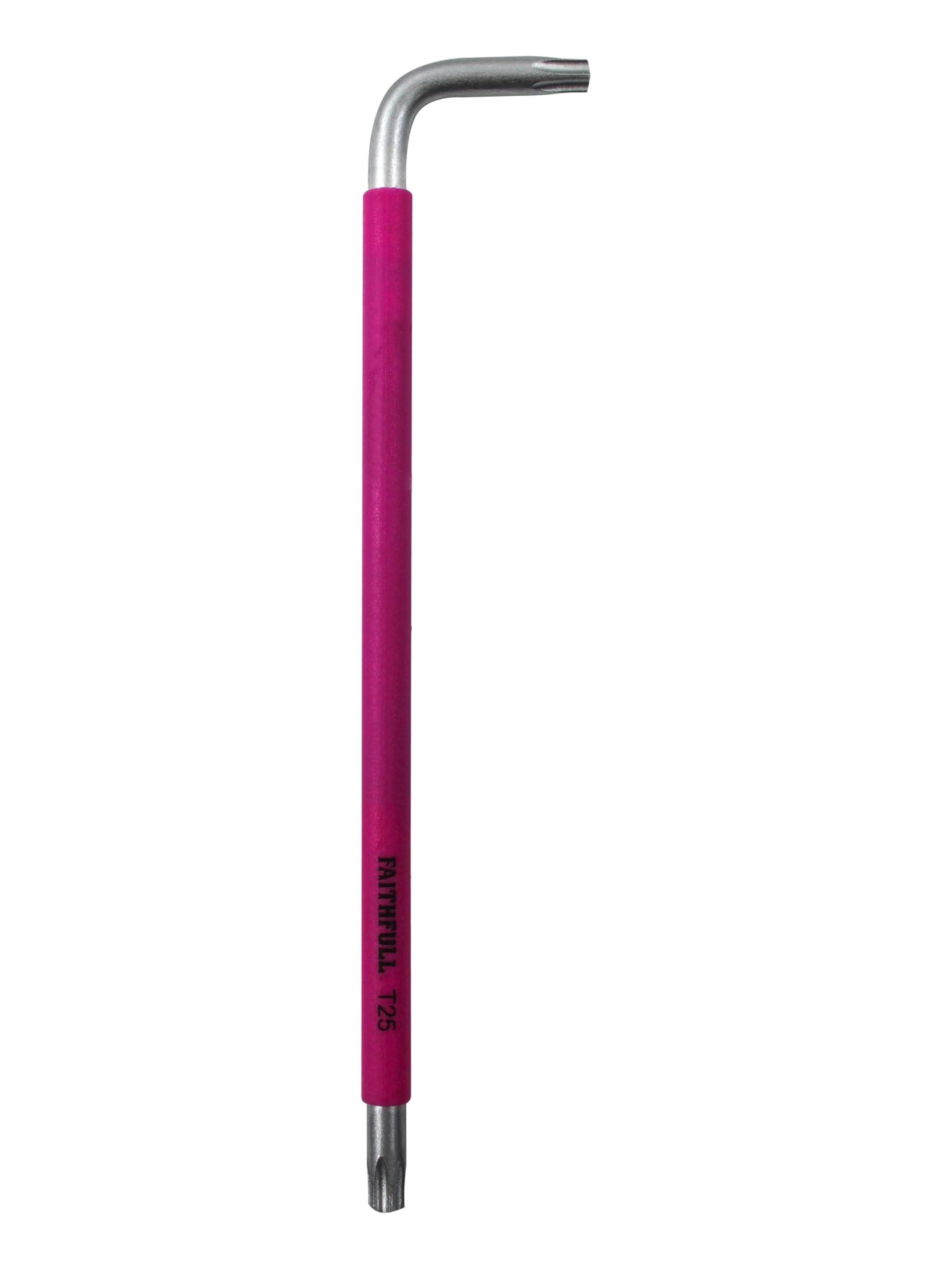 Faithfull Pink Star Key – T25 Torx Key - Colour Coded
