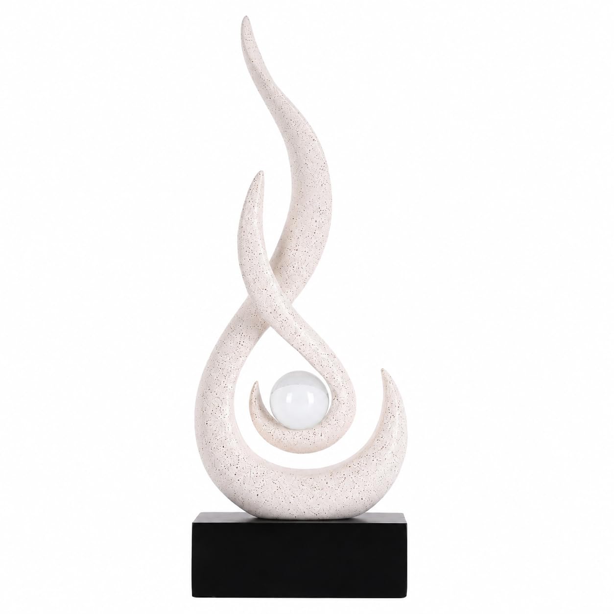 XYQXYQ Modern Abstract Art Table Decoration,Resin Flame Statue Modern Centerpiece Ornaments for Living Room Great Gift Idea Home Decor,Collectibles (Beige) — image 1