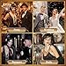 1920s Flapper Accessories Set for Women Men Roaring 20's Gatsby Gangster Men's Accessories with Formal Hat Headpiece for Party Supplies Dress Up Multicolor