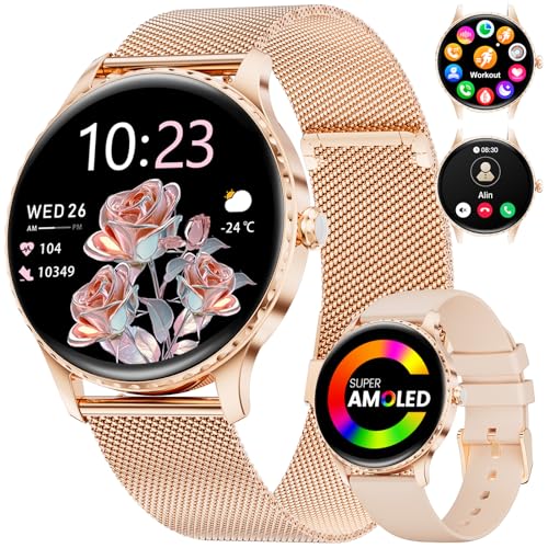 Smart Watch for Women(Answer/Make Calls),1.32' AMOLED Display Fitness Tracker with121 Sports...