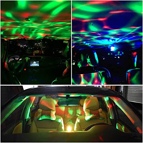URAQT Mini Discokugel Licht,DJ Ball USB Stimme Steuerung Disco Party Lichter Blitzlicht Bühnenbeleuchtung Effektlicht Tragbar Wiederaufladbar Discokugel für Partys Autoinnendekoration Weiß