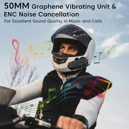 Image of Sounce Jarvis Scout Bluetooth Helmet Headset - Wireless Dual Earphones with 50mm HD Speakers, IP67 Waterproof, Auto Call Answer, Voice Assistant, 800mAh Battery, V5.4 Wireless Compatible