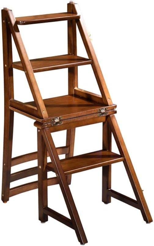 Échelle chaise en bois convertible pour simplifier la vie dans votre cuisine