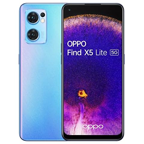 OPPO Find X5 Lite - Smartphone 256GB, 8GB RAM, Dual Sim, Startrails Blue Cover