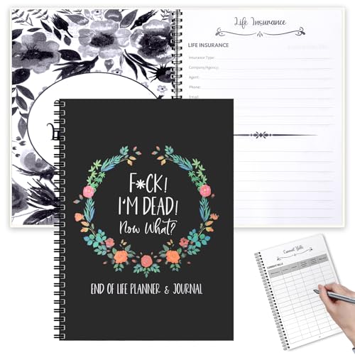 Funny End of Life Planner UK,Sorry It's Your Problem Now Because I'm Dead,Guided Arrangements Organizer,Im Dead Now What Planner 2025 Wall Calendars For Possessions,Business Affairs (Colorful)