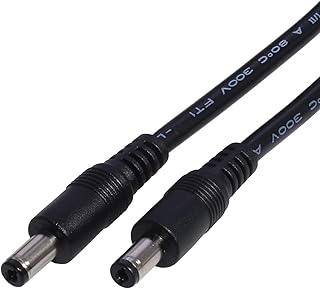 NUEAYMS Double Male End Power Supply Cable 5.5 X 2.1mm Male to 5.5 X 2.1mm Male CCTV Adapter Connector Cord Wire for Routers Double Male 5521 Connecting Wire
