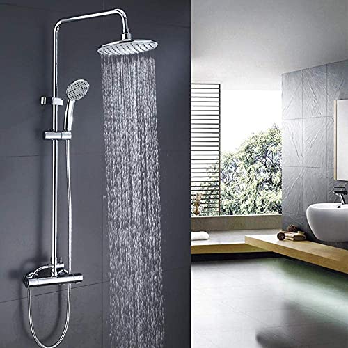 Ensemble de mélangeur de douche thermostatique chrome chic LUNEZY