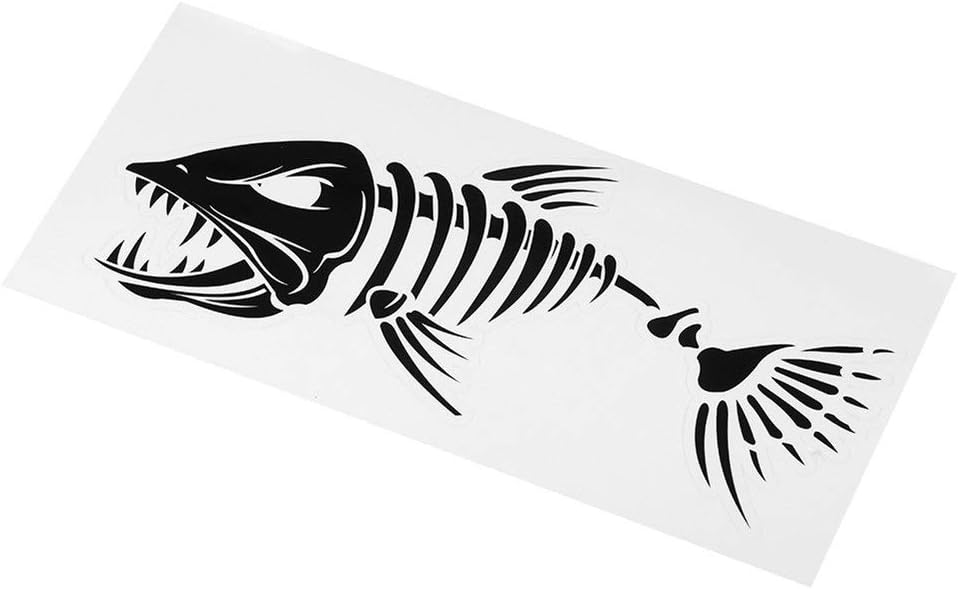 inflatable paddle boards 2 Pieces Fish Teeth Mouth Stickers Skeleton Fish Stickers Kayak Accessories Fishing Boat Canoe Kayak Graphics Accessories vacation must haves ( Color : Color1 , Size : 3sets )
