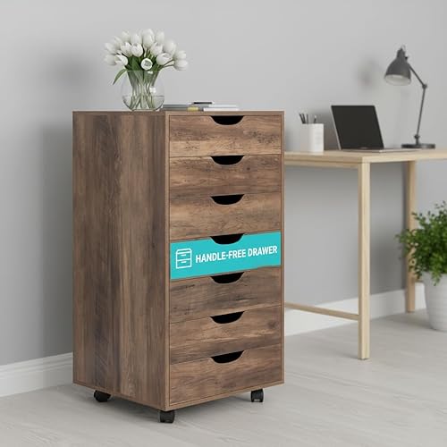 Miniatura 2 de Naomi Home Archivadores de oficina de madera para oficina en casa, archivador de madera, gabinete de archivos móvil, gabinete de almacenamiento