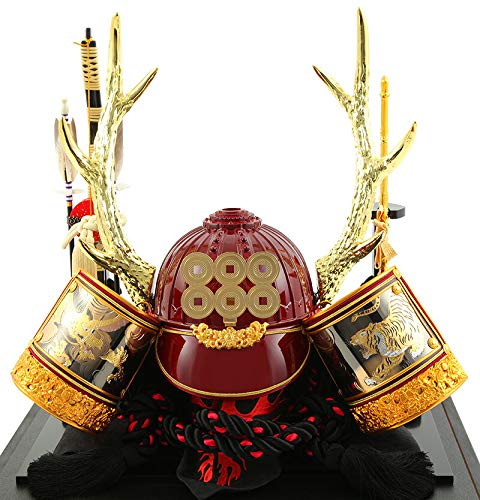 Amazon | 五月人形 真田幸村 コンパクト 着用 兜ケース飾り 兜飾り 藤